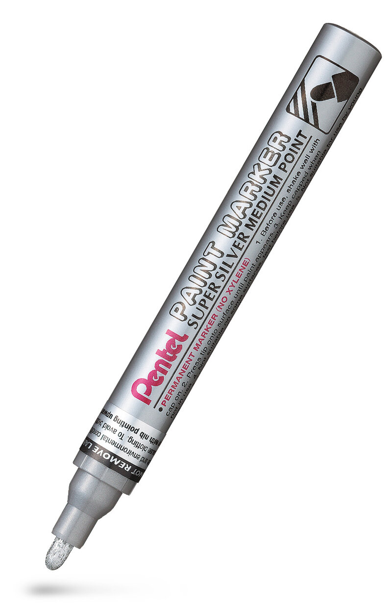Märkpenna PENTEL Paint Marker rund silv.