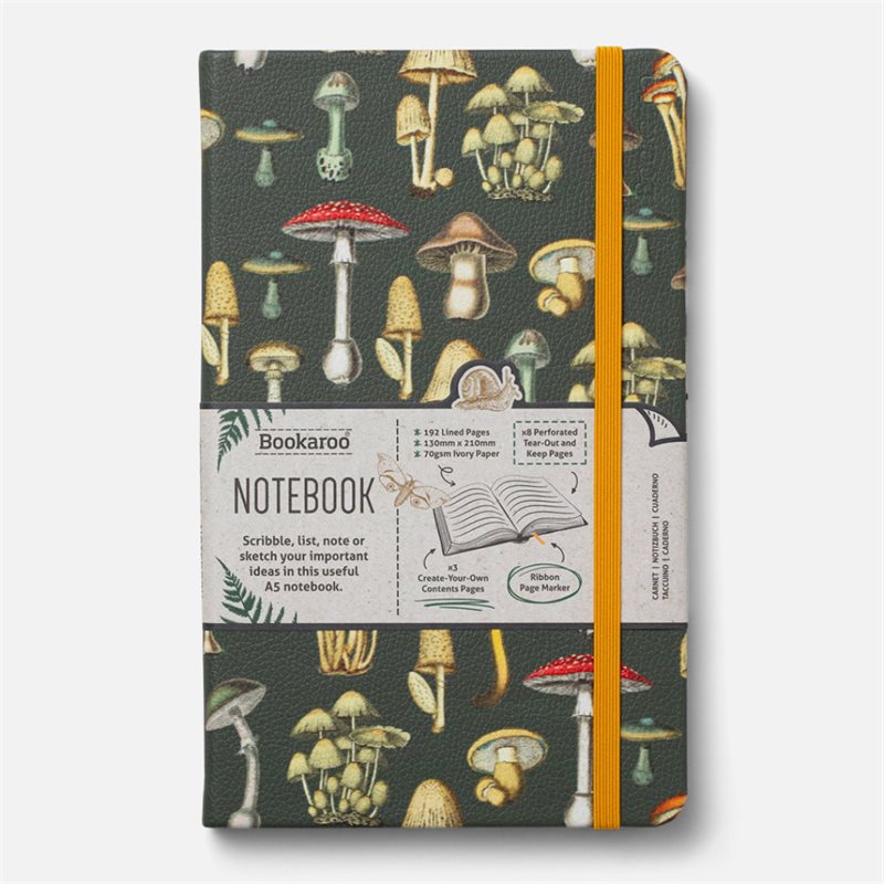 Bookaroo A5 Journal - Botanical Mushroom