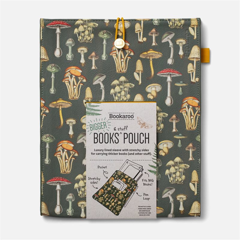 Bookaroo Books & Stuff Pouch - Botanical Mushroom