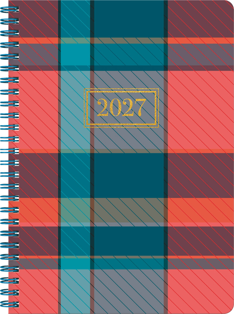 Designkalender - A5 Tartan 12 mån FSC