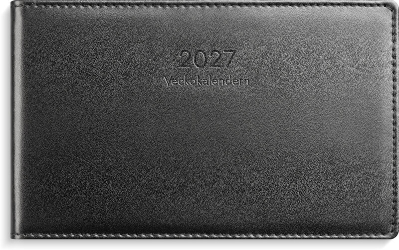 Veckokalendern 2027 svart skinn