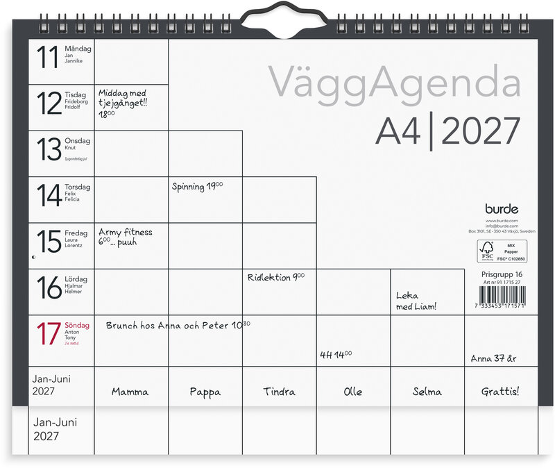 Väggagenda 2027 A4