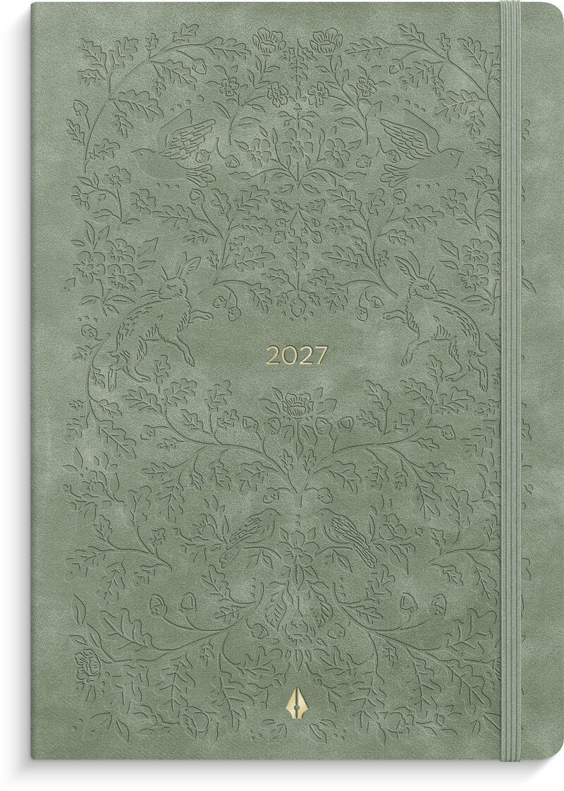 Kalender 2027 Senator A5 Forma Deluxe mocka grön