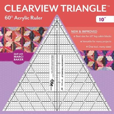 Clearview Triangle 60° Acrylic Ruler - 10"