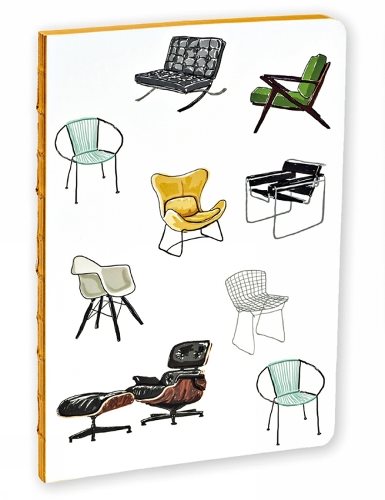 Mid-Century Modern Chairs A5 Notebook