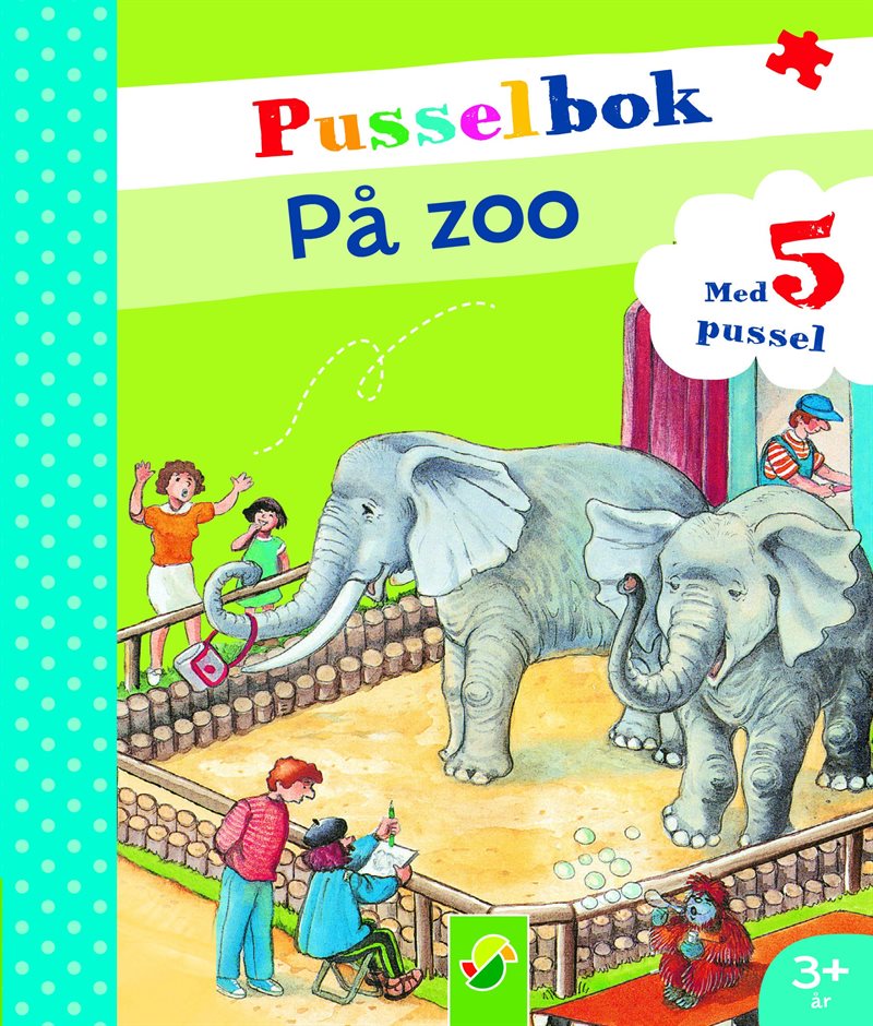 Pusselbok på Zoo : 5 pussel med 6 bitar, totalt 30 bitar