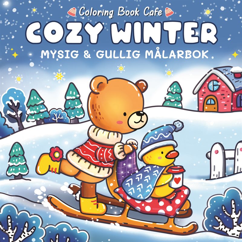 Cozy Winter. Mysig och gullig Cozy Coloring målarbok från Coloring Book Cafe