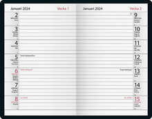 Kalender 2024 Notes Blå Plast FSC