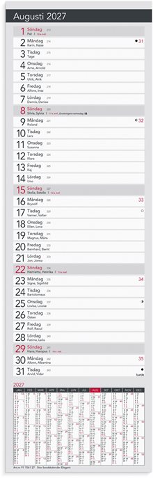 Stor Bordskalender Elegant 2027