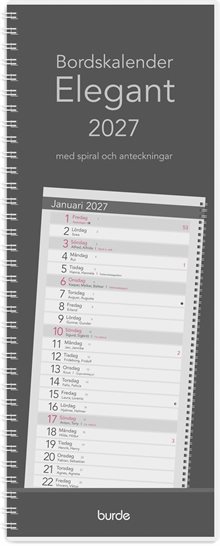 Bordskalender Elegant 2027 spiral