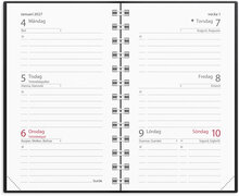 Kalender Mini 2027 svart plast