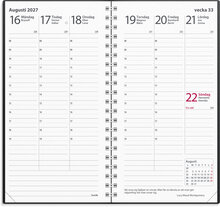 Kalender 2027 Interplano II svart plast